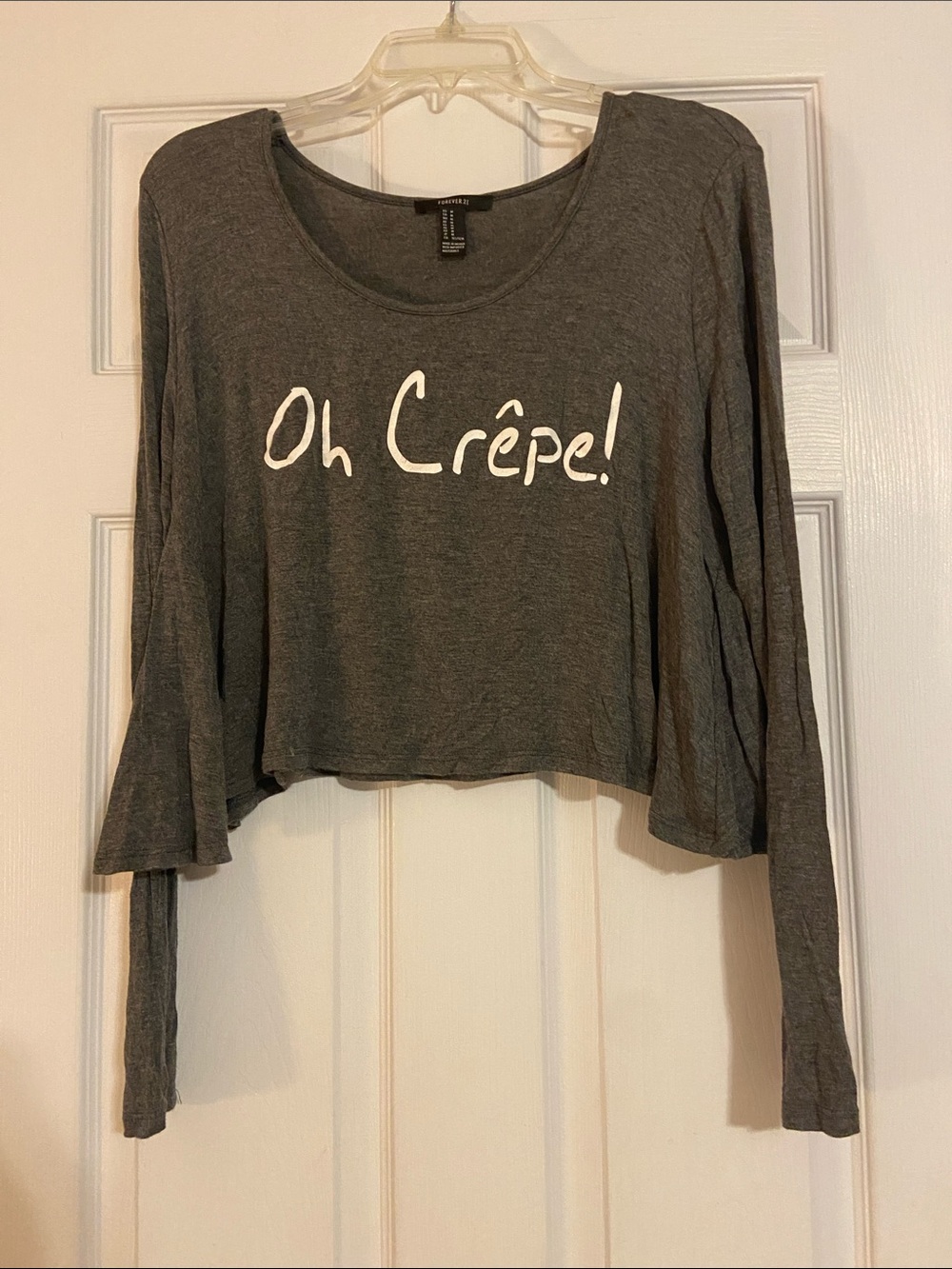 Grey Oh Crepe! Top